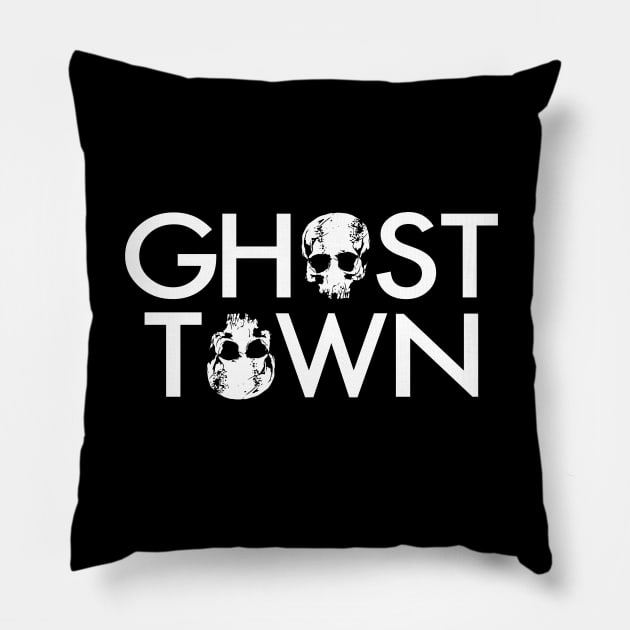 Ghost Town Haunted True Crime Podcast Pillow by Ghost Of A Chance 
