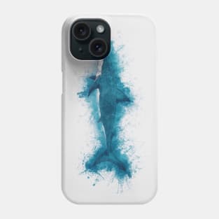 Cool Blue Shark Watercolor Art for the Ocean Lovers and Anglers Phone Case