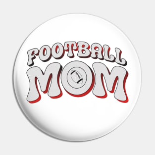 Football Mom Halftone Retro Pin