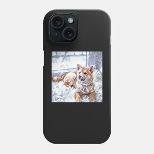 Cute puppy painting (pet, dog, pretty and hiking) Phone Case