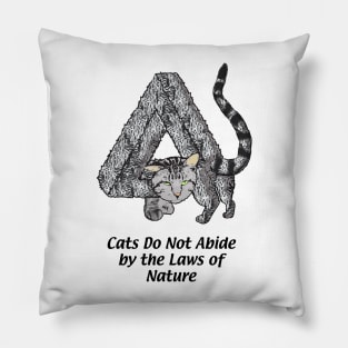 Cats Do Not Abide by the Laws of Nature Pillow