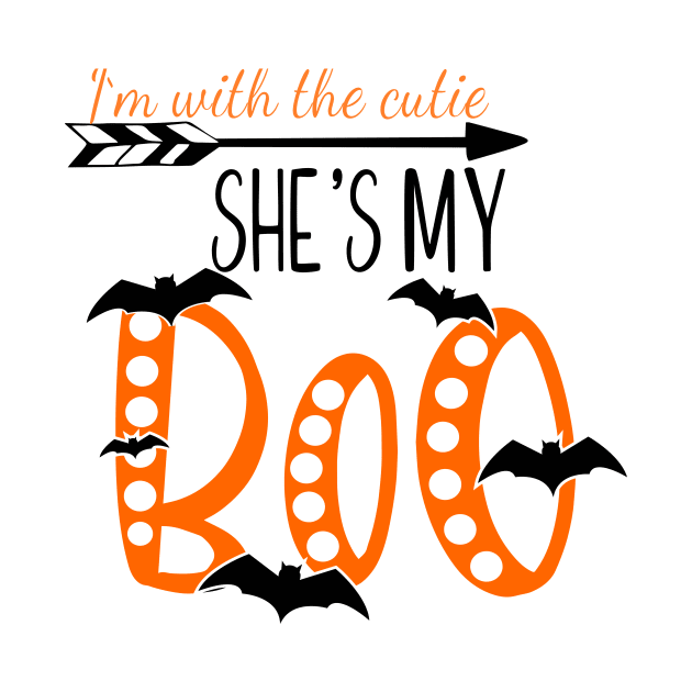 SHes my boo, halloween , couples shirt,  for him by Cargoprints