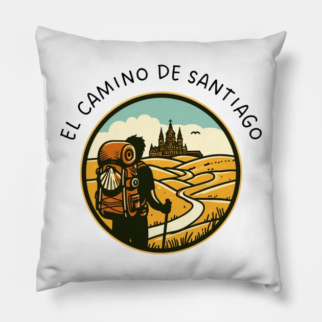 Buen Camino! El Camino de Santiago de Compostela - The Way of Saint James - Peregrino Pilgrim - Camino Frances Ingles Primitivo Shirt, Hoodie, Mug, Tote, Souvenir, etc Pillow by cloudhiker