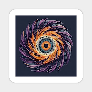 Psychedelic looking abstract illustration spirograph swirls Magnet