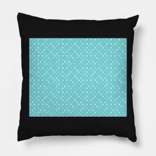 Turquoise Blue Aqua White Polka Dots Cute Pattern Pillow