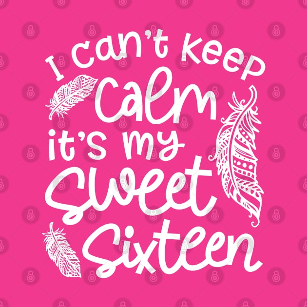 I Can't Keep Calm It's My Sweet Sixteen Funny by GlimmerDesigns