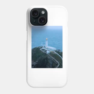 Welsh lighthouse on a stormy evening Phone Case