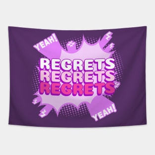 Funny Regrets Remorse Cartoon YOLO Blast Tapestry