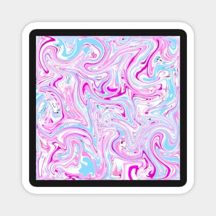 Pink and blue fusion Magnet