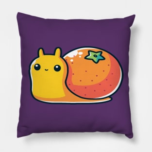 Orange fruit snail Pillow