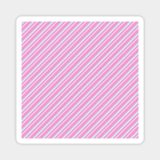 Candy Cane Stripes - Sweet Pastel - Minimalist Colorful Holidays Magnet