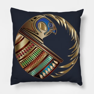 Gold Horus The Sentinel Amulet Pillow