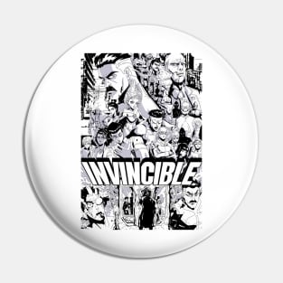 Invincible Manga Poster BW Pin