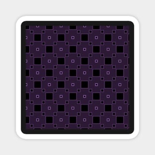 Big and small squares on purple Magnet