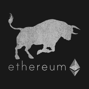 Vintage Bull Market Ethereum Coin Crypto Token Cryptocurrency Wallet Ethereum HODL Birthday Gift For Men Women T-Shirt