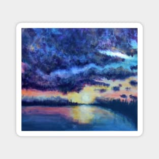 Sunset Serenity Landscape Magnet