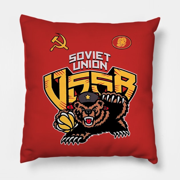 SOVIET UNION BASKETBALL TEAM Pillow by Dystopianpalace