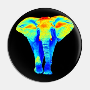 African Elephant Heatmap Pin