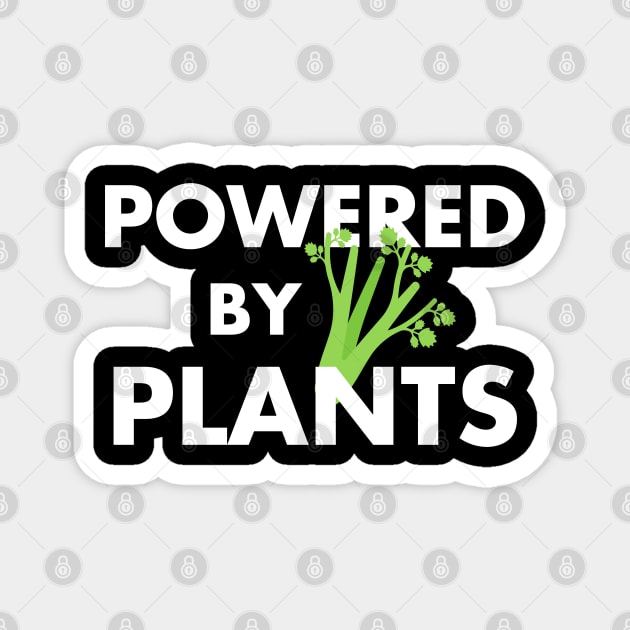 Powered By Plants Vegan Lifestyle Magnet by thegoldenyears