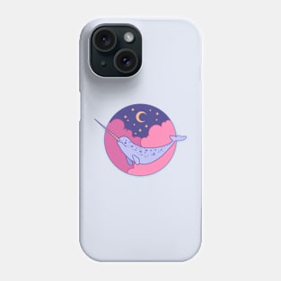 Narwhal in the sky Phone Case