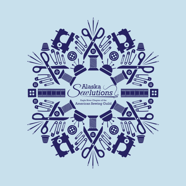 Alaska Sewlutions Snowflake Navy by emilylongbrake