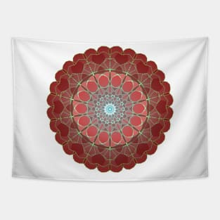 Peculiar Floral Pattern-Maroon Mandala Intricate Patterns Symmetrical Design -Koralle Tapestry