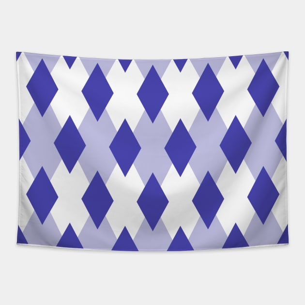 Argyle Plaid Pattern_4A46B0 Tapestry by pASob