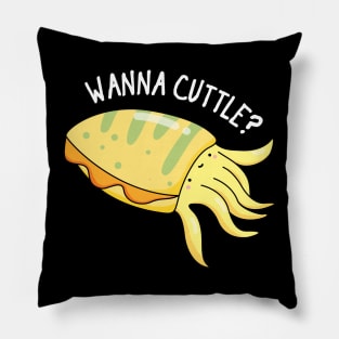 Let's Cuttle Cute Cuttlefish Pun Pillow