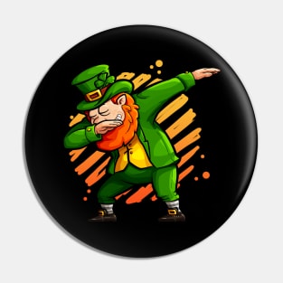 Dabbing Leprechaun Funny Ireland St. Patricks Day Pin