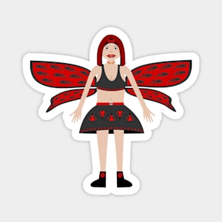 Gothic Fantasy art Cinnabar the Ragwort Fairy Magnet