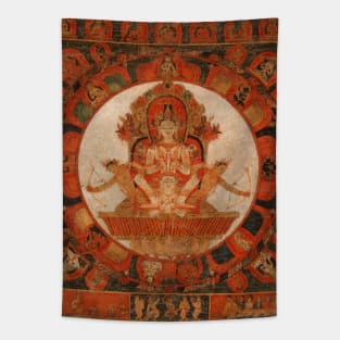 Mandala of Chandra, God of the Moon Tapestry