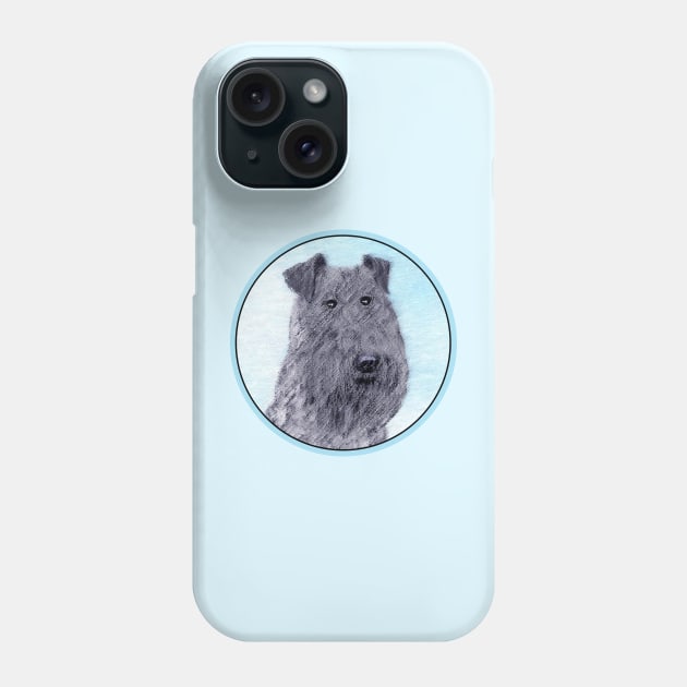 Kerry Blue Terrier Painting - Cute Original Dog Art Phone Case by Alpen Designs