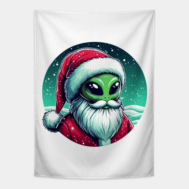 santa comes in peace Tapestry by hunnydoll