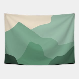 Minimalistic Abstract Snow Mountains Tapestry