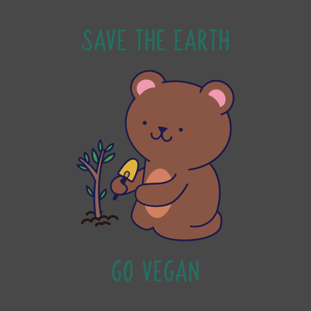 Save The Earth Go Vegan by ROXYCITY