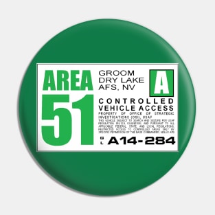 Area 51 Green Sign Pin