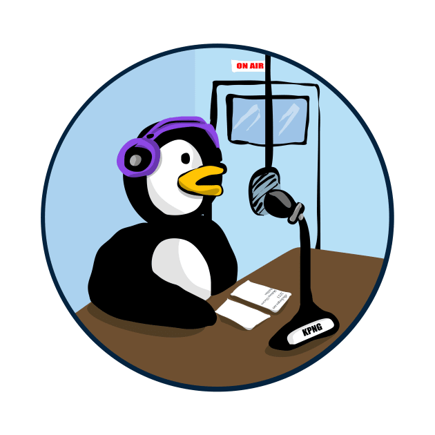 Talk Radio Penguin by BluegirlGraphics