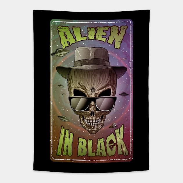 Alien in Black Tapestry by HEJK81