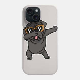 Cool Dabbing Black Pug with Sunglasses Phone Case