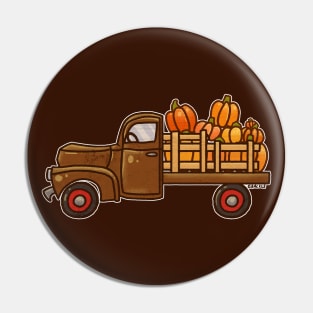 Pickup A Pumpkin! (Brown Version) Pin