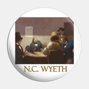 Wild Bill Hickok at Cards by N.C. Wyeth Pin