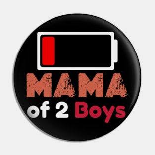 Mom of 2 Boys Shirt Gift from Son Mothers Day Birthday Women Pin