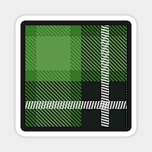 Dark Green Plaid Magnet