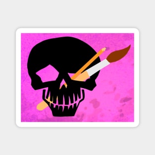 Artist Skull Magnet