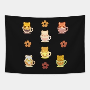 Set Kawaii Tea Drinks Stickers Tapestry