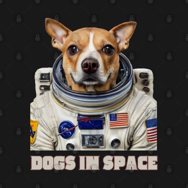 Dogs In Space Dog Lover Astronaut Animal Dog Lover Dog Owner Space Enthusiast Gift for Dog Dad Mum by DeanWardDesigns