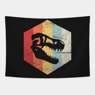 Retro 70s Tyrannosaurus Rex Skull (T-Rex) Tapestry