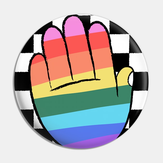 I'm here! Rainbow Lgbtiq+ Pin by la'lunadraw