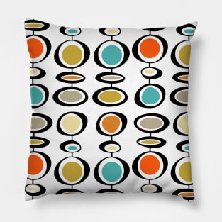 Bold Abstract Hanging Circles Mid Century Pattern Pillow