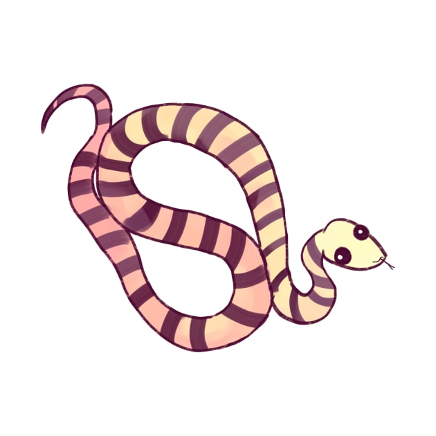 Cute watercolor snake by Mayarart